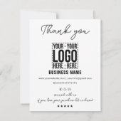 Custom Business Logo Corporate Company Modern Cool Bedankkaart (Achterkant)