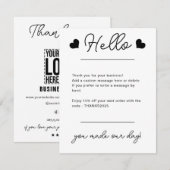 Custom Business Logo Corporate Company Modern Cool Bedankkaart (Voorkant / Achterkant)