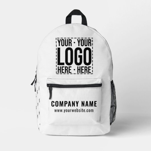 Custom Business Logo Corporate Company Modern Cool Bedrukte Rugzak (Voorkant)