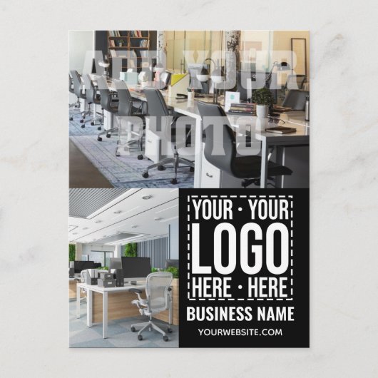 Custom Business Logo Corporate Company Modern Cool Briefkaart (Voorkant)