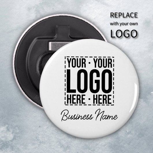 Custom Business Logo Corporate Company Modern Cool Button Flesopener