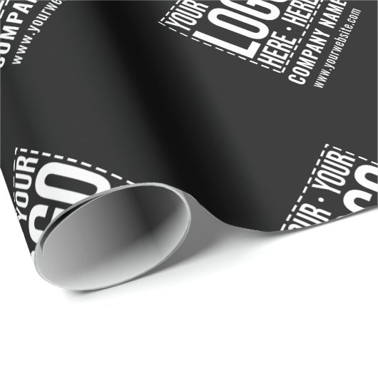 Custom Business Logo Corporate Company Modern Cool Cadeaupapier (Rol Hoek)
