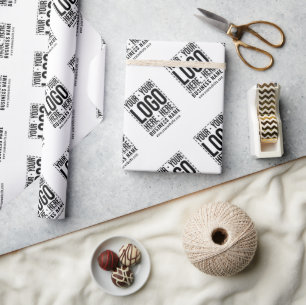 Custom Business Logo Corporate Company Modern Cool Cadeaupapier