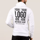 Custom Business Logo Corporate Company Modern Cool Hoodie (Achterkant)