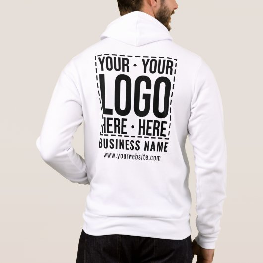 Custom Business Logo Corporate Company Modern Cool Hoodie (Achterkant)