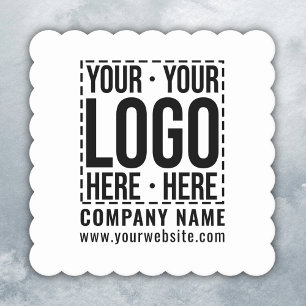 Custom Business Logo Corporate Company Modern Cool Kartonnen Onderzetters