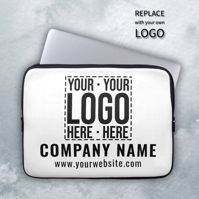 Custom Business Logo Corporate Company Modern Cool Laptop Sleeve (Creator heeft geüpload)