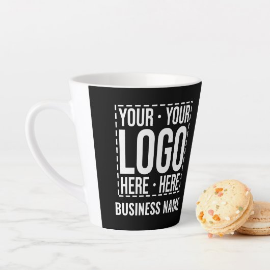 Custom Business Logo Corporate Company Modern Cool Latte Mok (In situ)