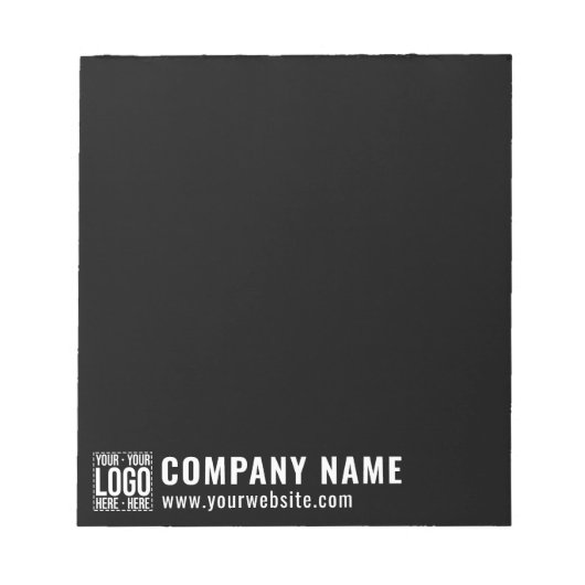 Custom Business Logo Corporate Company Modern Cool Notitieblok (Voorkant)