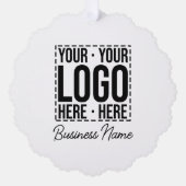 Custom Business Logo Corporate Company Modern Cool Ornament Kaart (Voorkant)
