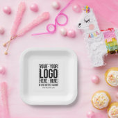 Custom Business Logo Corporate Company Modern Cool Papieren Bordje (Feest)