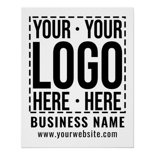 Custom Business Logo Corporate Company Modern Cool Perfect Poster (Voorkant)