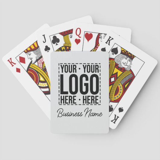 Custom Business Logo Corporate Company Modern Cool Pokerkaarten (Achterkant)