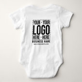 Custom Business Logo Corporate Company Modern Cool Romper (Achterkant)