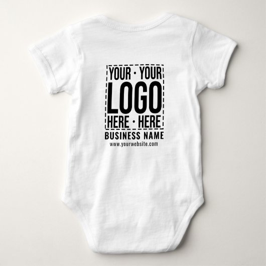 Custom Business Logo Corporate Company Modern Cool Romper (Achterkant)