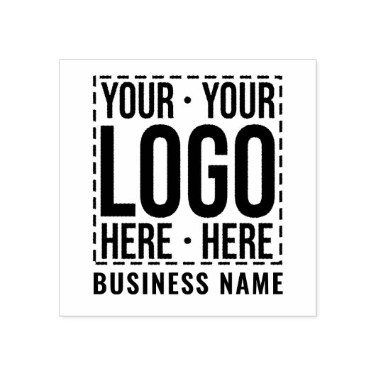 Custom Business Logo Corporate Company Modern Cool Rubberstempel (Afrduk)