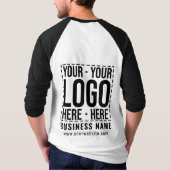 Custom Business Logo Corporate Company Modern Cool T-shirt (Achterkant)