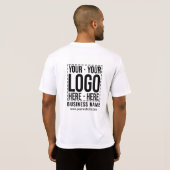 Custom Business Logo Corporate Company Modern Cool T-shirt (Achterkant volledig)