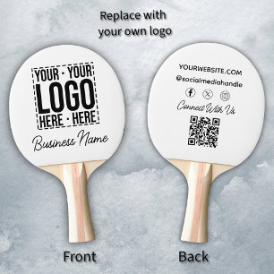 Custom Business Logo Corporate Company Modern Cool Tafeltennisbatje