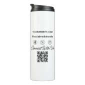 Custom Business Logo Corporate Company Modern Cool Thermosbeker (Geroteerd rechts)