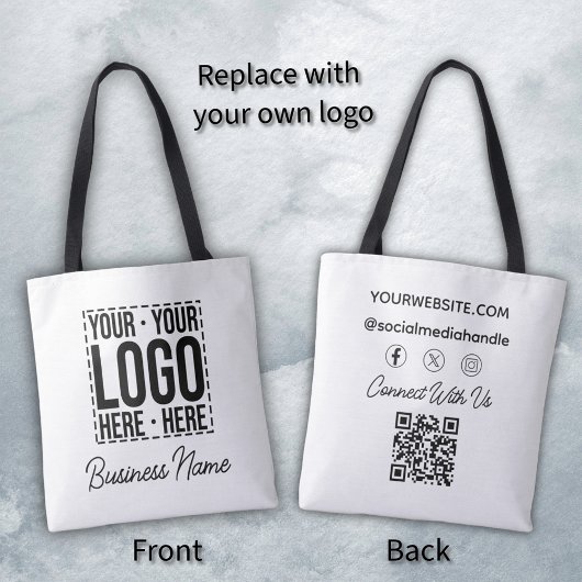 Custom Business Logo Corporate Company Modern Cool Tote Bag