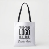 Custom Business Logo Corporate Company Modern Cool Tote Bag (Voorkant)