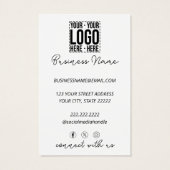 Custom Business Logo Corporate Company Modern Cool Visitekaartje (Achterkant)