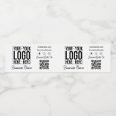 Custom Business Logo Corporate Company Modern Cool Waterfles Etiket (Enkel label)