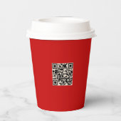 Custom Business Logo Corporate Event Holiday Red Papieren Bekers (Achterkant)