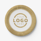 Custom Business Logo Corporate Gold Papieren Bordje (Voorkant)