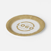 Custom Business Logo Corporate Gold Papieren Bordje (Gekanteld)