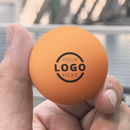 Custom Business Logo Corporate Oranje Pingpongbal