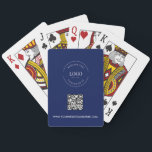 Custom Business LOGO Corporate QR CODE Navy blauw Pokerkaarten<br><div class="desc">Verhoog uw corporate branding met onze Custom Business Logo Corporate QR Code Navy blue Playing Cards Promotiedeck! Deze slanke en geavanceerde speelkaarten zijn voorzien van de logo van uw bedrijf en een QR-code en website voor eenvoudige toegang tot uw bedrijfsinformatie. Gemaakt met hoogwaardige materialen, maken ze een stijlvol en gedenkwaardig...</div>
