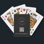 Custom Business LOGO Corporate QR CODE Zwart Pokerkaarten<br><div class="desc">Verhoog uw huisstijl met onze Custom Business Logo Corporate QR Code Black Speelkaarten Promotiedek! Deze gestroomlijnde en geavanceerde speelkaarten zijn voorzien van de logo van uw bedrijf en een QR-code en website voor eenvoudige toegang tot uw bedrijfsinformatie. Gemaakt van hoogwaardige materialen, maken ze een stijlvol en onvergetelijk relatiegeschenk voor klanten,...</div>