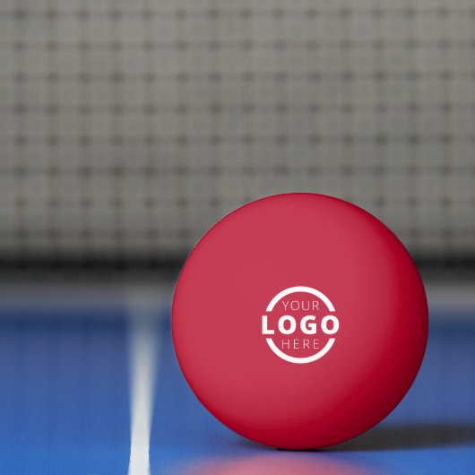Custom Business Logo Corporate Red Pingpongbal (Net)