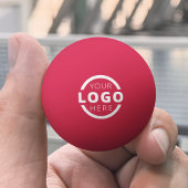 Custom Business Logo Corporate Red Pingpongbal