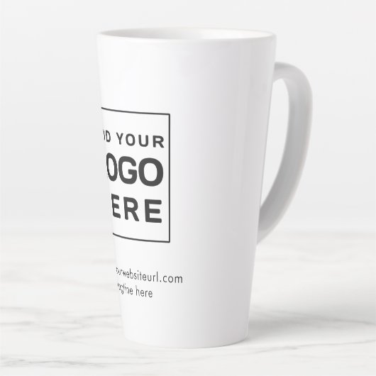 Custom Business Logo Corporate Swag Latte Mok (Rechterhoek)