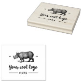 Custom Business Logo Creëer Uw eigen merk hier Rubberstempel (Gestempeld)