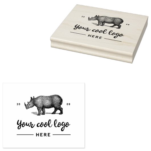 Custom Business Logo Creëer Uw eigen merk hier Rubberstempel (Gestempeld)