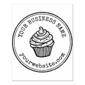 Custom Business Logo Cupcake Rubberstempel (Afrduk)
