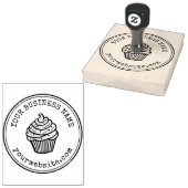 Custom Business Logo Cupcake Rubberstempel (Gestempeld)