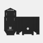 Custom Business logo Dank u QR code Zwart Bedankdoosjes (Uitgevouwen)