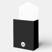 Custom Business logo Dank u QR code Zwart Bedankdoosjes (Geopend)