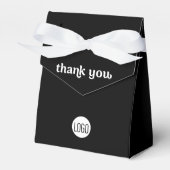 Custom Business logo Dank u QR code Zwart Bedankdoosjes (Voorkant Zijde)
