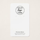 Custom Business Logo Earring Display Kaart (Voorkant)
