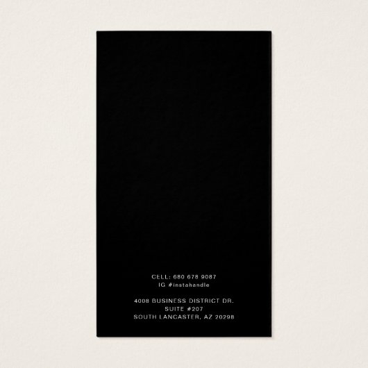 Custom Business Logo Earring Display Kaart (Achterkant)