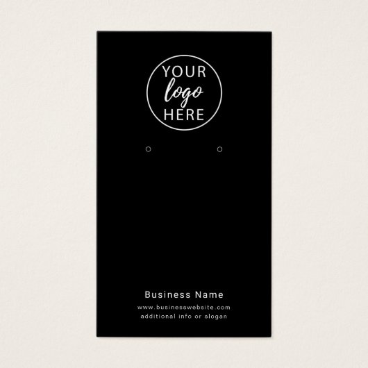 Custom Business Logo Earring Display Kaart (Voorkant)