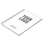 Custom Business Logo Eenvoudig Wit Promotie Notitieboek (Linkerzijde)