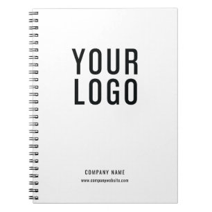 Custom Business Logo Eenvoudig Wit Promotie Notitieboek