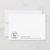 Custom Business Logo Elegant Bedankkaart (Voorkant)